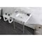 Kingston Brass 30 Carrara Marble Console Sink with Brass Legs, Marble WhiteBrushed Nickel LMS3030MBSQ8 - alternate 6
